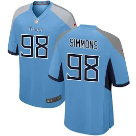 Nike Tennesse Titans #98 Jeffrey Simmons Light Blue jersey