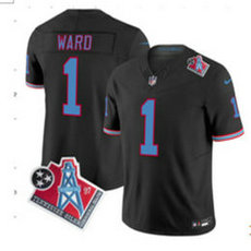Nike Tennessee Titans #1 Cameron Ward Black Throwback 3(III) Stitched NFL Jersey