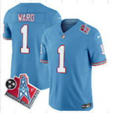 Nike Tennessee Titans #1 Cameron Ward Blue Throwback 3(III) Stitched NFL Jersey