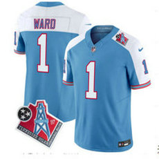 Nike Tennessee Titans #1 Cameron Ward Blue White Throwback 3(III) Stitched NFL Jersey