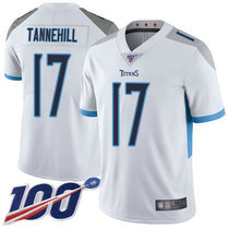 Nike Tennessee Titans #17 Ryan Tannehill 100th Season White Vapor Untouchable Authentic stitched NFL jersey