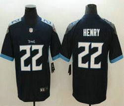 Nike Tennessee Titans #22 Derrick Henry Navy Blue New Vapor Untouchable Authentic stitched NFL jersey