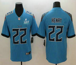 Nike Tennessee Titans #22 Derrick Henry With 2020 Super Bowl LIV Patch New Light Blue Vapor Untouchable Limited Authentic Stitched NFL Jersey