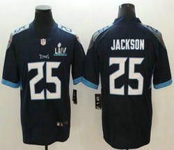 Nike Tennessee Titans #25 Adoree' Jackson With 2020 Super Bowl LIV Patch Navy Blue New Vapor Untouchable Authentic stitched NFL jersey