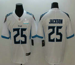 Nike Tennessee Titans #25 Adoree' Jackson With 2020 Super Bowl LIV Patch White New Vapor Untouchable Authentic stitched NFL jersey