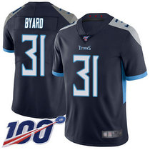 Nike Tennessee Titans #31 Kevin Byard With NFL 100th Season Patch Navy Blue Vapor Untouchable Authentic Stitched NFL Jersey