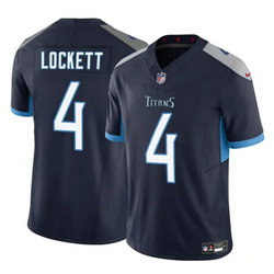 Nike Tennessee Titans #4 Tyler Lockett Navy Authentic Stitched NFL Jersey