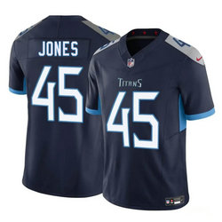 Nike Tennessee Titans #45 Dre'Mont Jones Navy Vapor Untouchable Authentic Stitched NFL Jersey