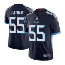 Nike Tennessee Titans #55 JC Latham Navy 2024 Draft Vapor Untouchable Football Stitched Jersey