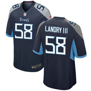 Nike Tennessee Titans #58 Harold Landry Navy Vapor Untouchable Authentic stitched NFL jersey