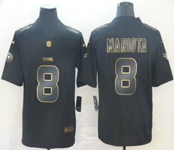 Nike Tennessee Titans #8 Marcus Mariota Black Gold Authentic Stitched NFL Jersey