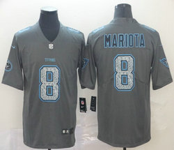 Nike Tennessee Titans #8 Marcus Mariota Gray Fashion Static Authentic Stitched NFL Jersey