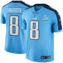 Nike Tennessee Titans #8 Marcus Mariota With 2020 Super Bowl LIV Patch Blue Color Rush Authentic Stitched NFL jersey