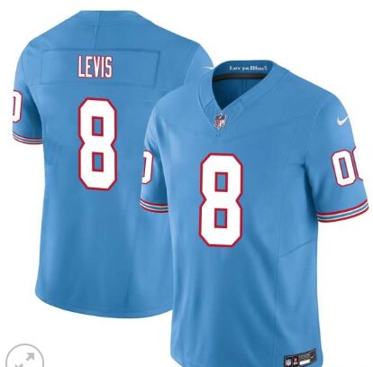 Nike Tennessee Titans #8 Will Levis Light Blue 2023 F.U.S.E. Authentic Stitched NFL Jersey