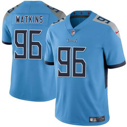 Nike Tennessee Titans #96 Carlos Watkins Blue Stitched Jersey