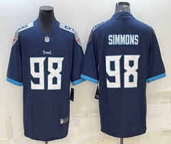 Nike Tennessee Titans #98 Jeffery Simmons Navy Blue Vapor Untouchable Authentic stitched NFL jersey