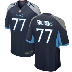 Nike Tennessee Titans 77 Peter Skoronski Navy Vapor Untouchable Authentic Stitched NFL Jersey