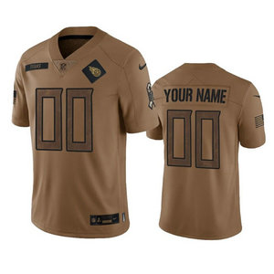 Nike Tennessee Titans Custom 2023 Brown Salute To Service Authentic Stitched NFL Jersey
