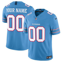Nike Tennessee Titans Custom Light Blue Vapor Authentic Stitched NFL Jersey