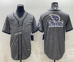 Nike Tennessee Titans Hemp grey Joint Big Logo Authentic Stitched baseball jersey