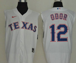 Nike Texas Rangers #12 Rougned Odor Texas White sleeveless Game Authentic Stitched MLB Jersey