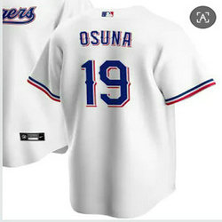 Nike Texas Rangers #19 Alejandro Osuna White MLB jersey