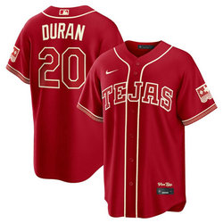 Nike Texas Rangers #20 Ezequiel Durán Red 2026 City MLB Jersey