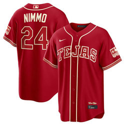 Nike Texas Rangers #24 Brandon Nimmo Red 2026 City MLB Jersey