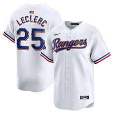 Nike Texas Rangers #25 Jose Leclerc White 2024 Authentic Stitched MLB Jersey