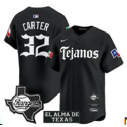 Nike Texas Rangers #32 Evan Carter Black 5(V) Joint MLB Jersey