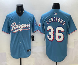Nike Texas Rangers #36 Wyatt Langford Blue Rangers Authentic Stitched MLB jersey
