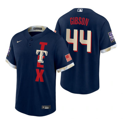 Nike Texas Rangers #44 Kyle Gibson 2021 All star Blue Game Authentic Stitched MLB Jersey