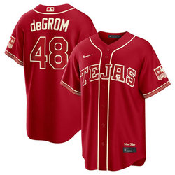 Nike Texas Rangers #48 Jacob deGrom Red 2026 City MLB Jersey