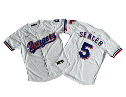 Nike Texas Rangers #5 Corey Seager White Limited Authentic Stitched MLB Jersey