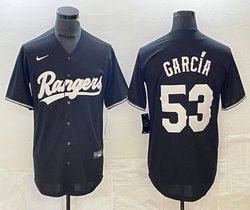 Nike Texas Rangers #53 Adolis Garcia Black Game Authentic Stitched MLB Jersey