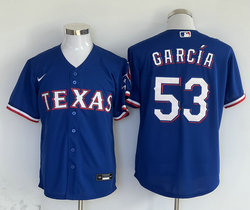 Nike Texas Rangers #53 Adolis Garcia Blue Game Texas Authentic Stitched MLB Jersey