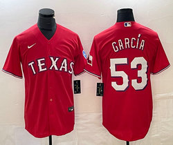 Nike Texas Rangers #53 Adolis Garcia Red Game Authentic Stitched MLB Jersey