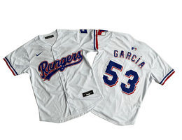 Nike Texas Rangers #53 Adolis Garcia White Limited Authentic Stitched MLB Jersey