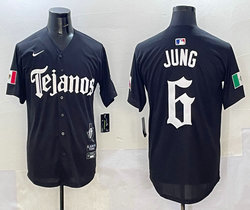 Nike Texas Rangers #6 Josh Jung Black black 5(V) Joint MLB Jersey