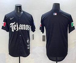 Nike Texas Rangers Blank Black 5(V) Joint MLB Jersey