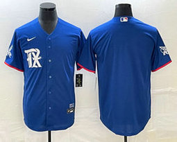 Nike Texas Rangers Blank Blue 2023 City Game Authentic Stitched MLB Jersey