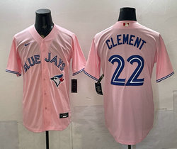 Nike Toronto Blue Jays #22 Ernie Clement Pink MLB Jersey