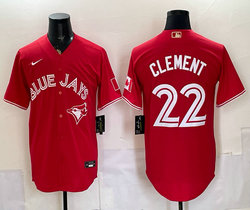 Nike Toronto Blue Jays #22 Ernie Clement Red MLB Jersey
