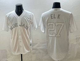 Nike Toronto Blue Jays #27 EL K White Silver font MLB jersey