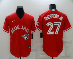 Nike Toronto Blue Jays #27 Vladimir Guerrero Jr. Red Game Authentic Stitched MLB Jersey