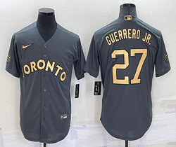 Nike Toronto Blue Jays #27 Vladimir Guerrero Jr Charcoal 2022 All Star Authentic Stitched MLB Jersey