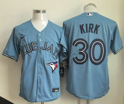 Nike Toronto Blue Jays #30 Alejandro Kirk Light Blue MLB jersey