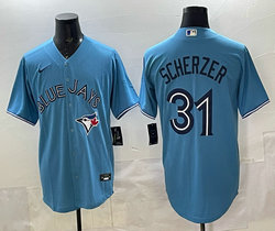 Nike Toronto Blue Jays #31 Max Scherzer Light Blue Authentic Stitched MLB Jersey
