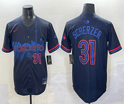 Nike Toronto Blue Jays #31 Max Scherzer Navy 2024 City Authentic Stitched MLB Jersey