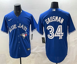 Nike Toronto Blue Jays #34 Kevin Gausman Blue Authentic Stitched MLB Jersey